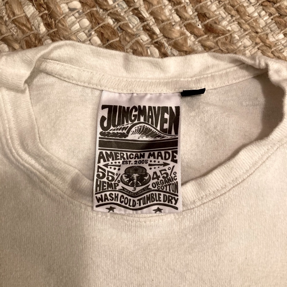 Jungmaven hemp white pocket tee